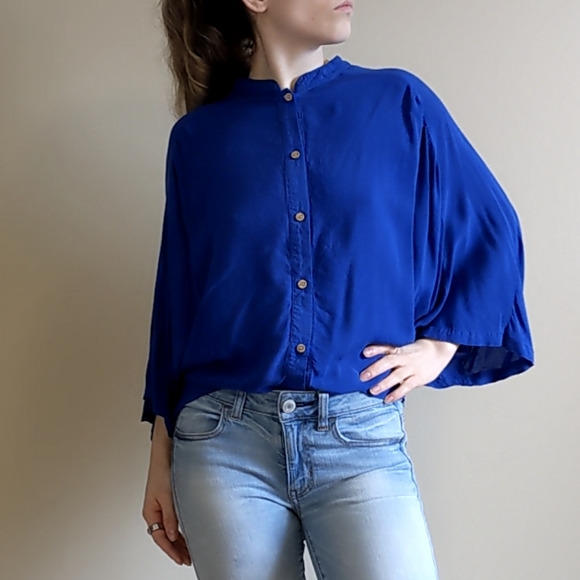 VINTAGE 'Naked Zebra' String back 3/4 Sleeve Shirt - Picture 3 of 13